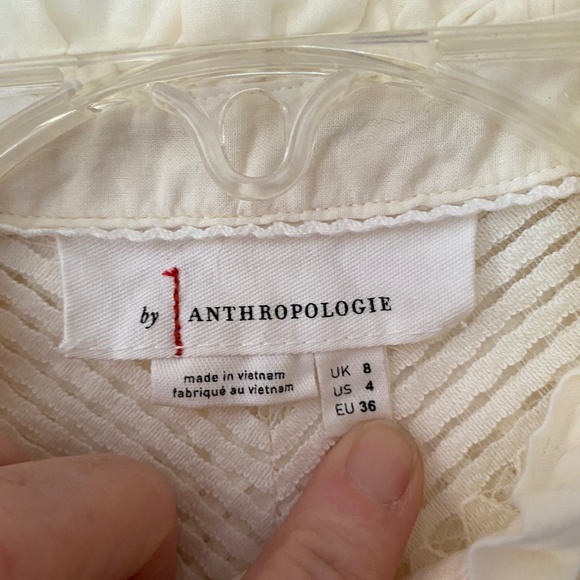 Anthropologie Cream Lace Blouse - Picture 3 of 4